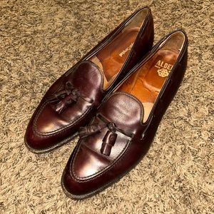 Alden 663 Burgundy Calfskin Leather Tassel Slip-On Moc Toe Loafers 11 AAA/A